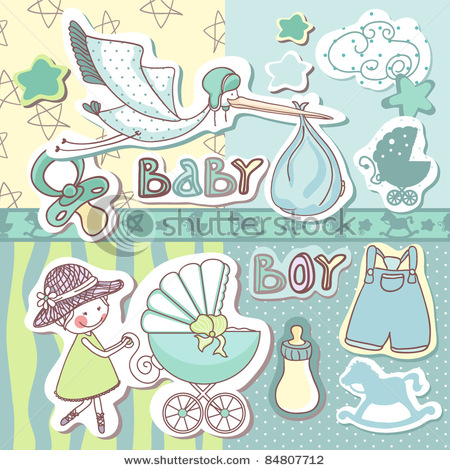 stock-vector-baby-boy-scrapbook-set-84807712