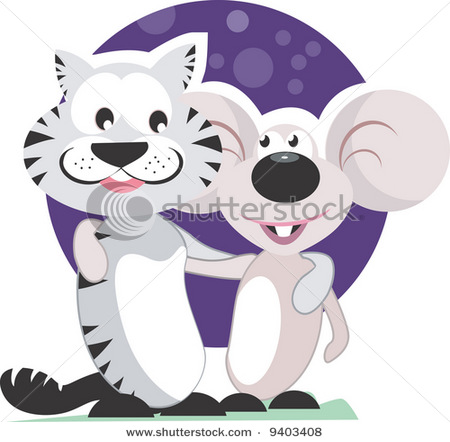 stock-vector--mouse-and-cat-holding-each-other-9403408