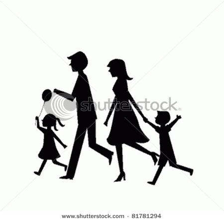 stock-vector-running-family-of-four-vector-81781294