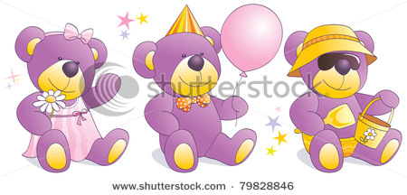 stock-vector-three-funny-teddy-bears-in-situations-romantic-girl-party-guy-cool-boy-at-beach-vector-79828846